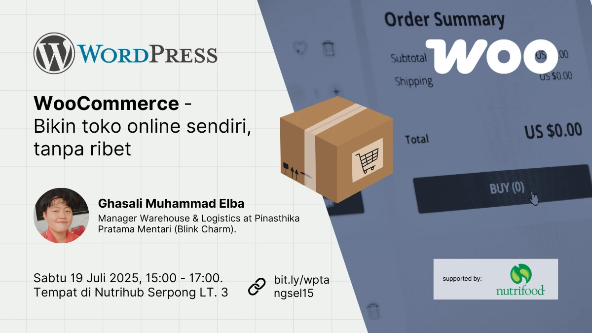 Banner WPTangsel #15 Woocommerce - Bikin Toko Online Tanpa Ribet